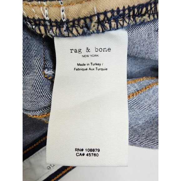 Rag Bone Size 27X27 Womens Cate Mid Rise Ankle Skinny Carmen Blue Denim Jeans - Picture 7 of 13